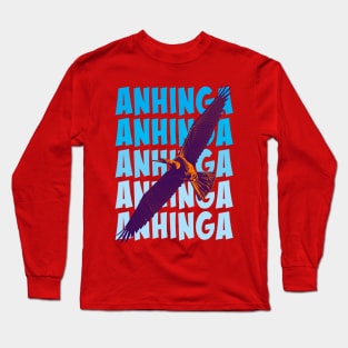 Anhinga in flight Long Sleeve T-Shirt